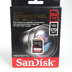 Cartão de Memória 64GB/170MB/s  Sandisk Extreme PRO SDXC UHS-I Card