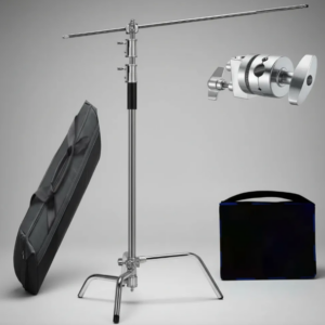 Tripé Girafa 2 em 1 Inox com barra de 1,70mts Crossbar Equifoto