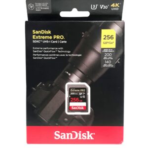 SanDisk Cartão de memória 256GB Extreme PRO 200MB/s