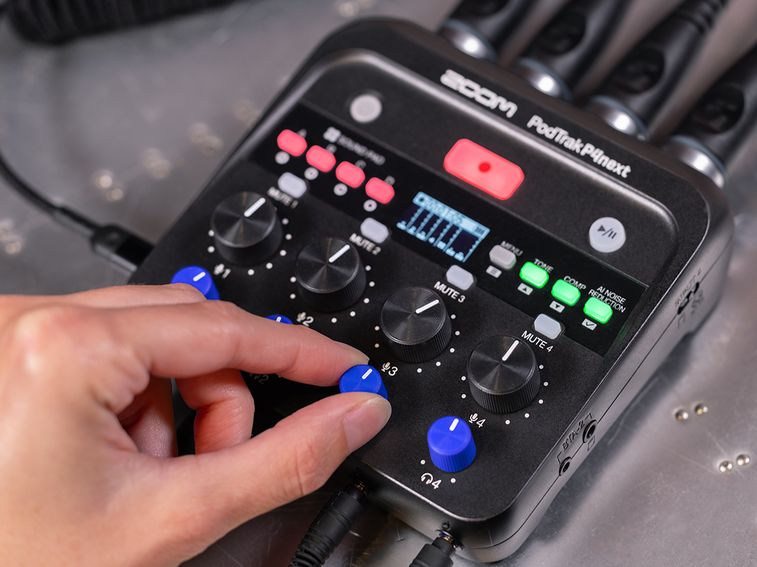 GRAVADOR ZOOM PODTRAK P4NEXT ÁUDIO PODCAST MULTITRACK PORTÁTIL - Imagem 4