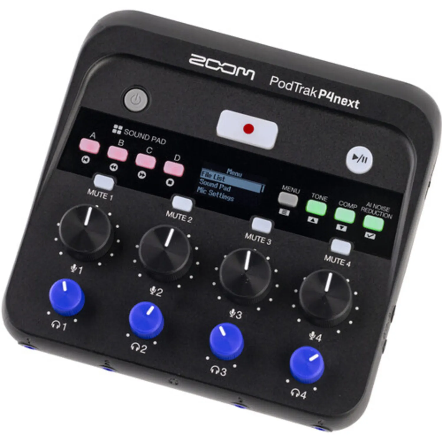 GRAVADOR ZOOM PODTRAK P4NEXT ÁUDIO PODCAST MULTITRACK PORTÁTIL - Imagem 6