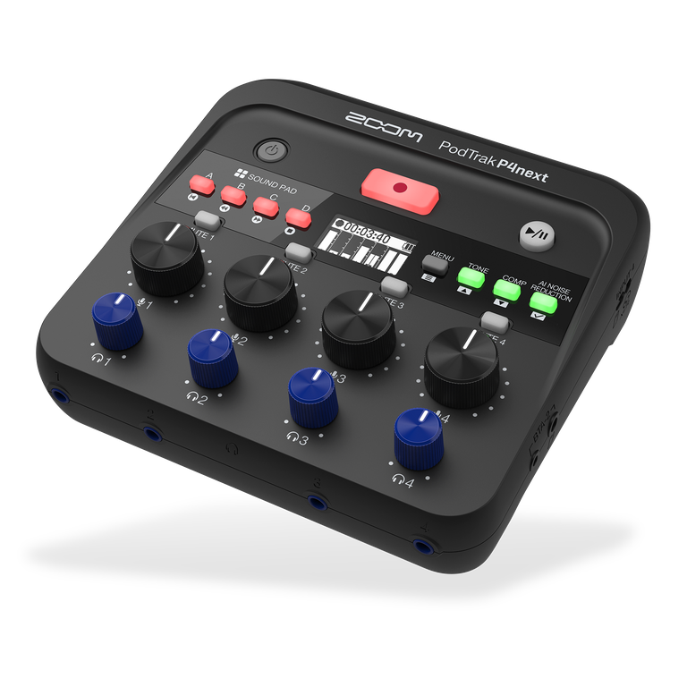 GRAVADOR ZOOM PODTRAK P4NEXT ÁUDIO PODCAST MULTITRACK PORTÁTIL - Imagem 10