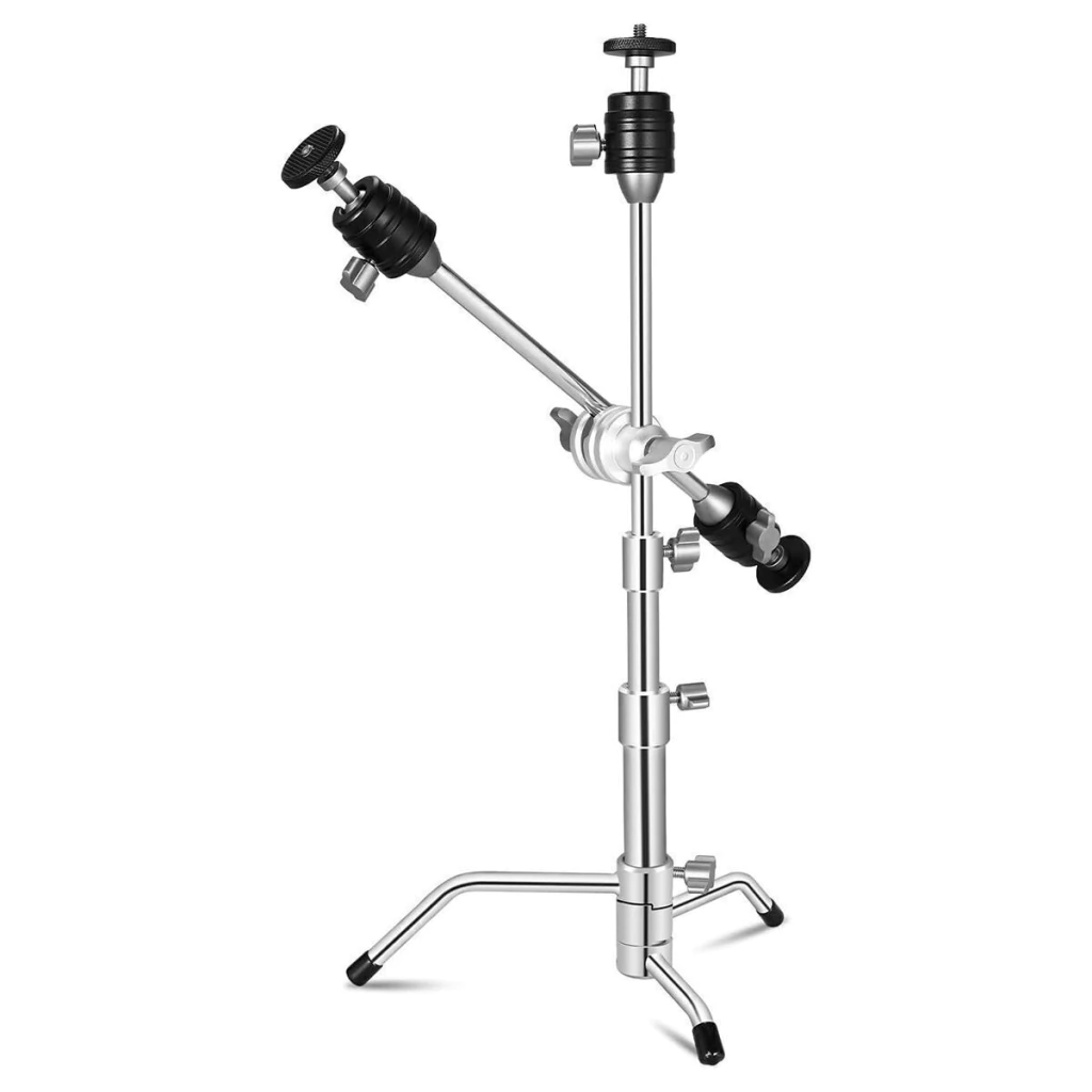 Tripé Mini Greika C Stand Inox 53cm 3 Cabeças Ball Head Foto/Vídeo