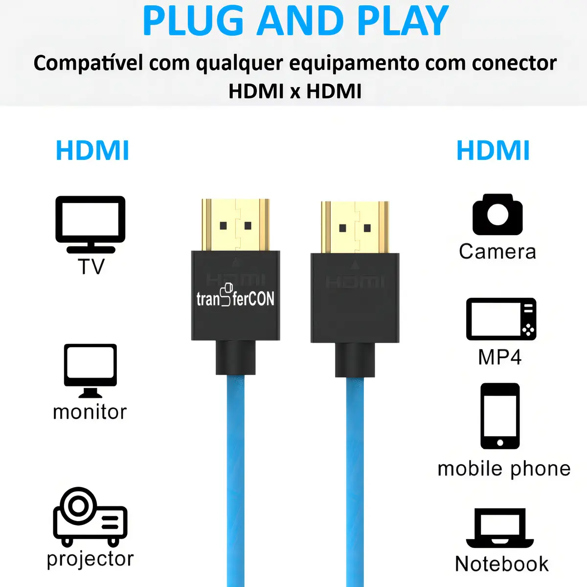 Cabo hdmix hdmi 8k espiral FL-201 - Imagem 4